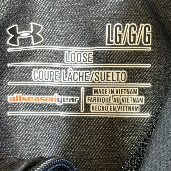 Under Armour Men’s L Black Gray ¼ Zip Long Sleeve Pullover Texas Tech Logo Shirt - Picture 3 of 9